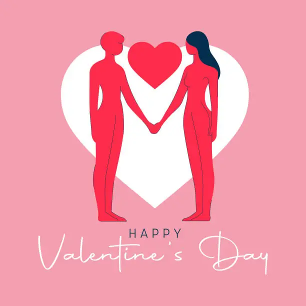 Vector illustration of Valentine's Day Illustration - Holiday Banner Design, Heart Shapes