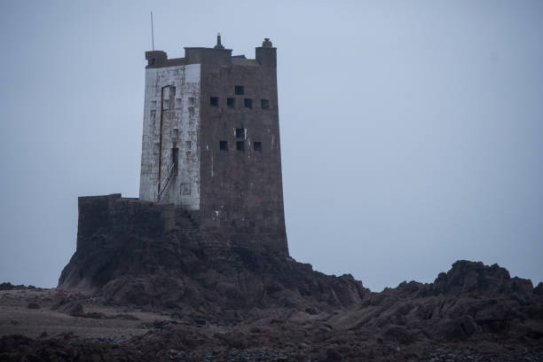 Sea tower on a foggy day