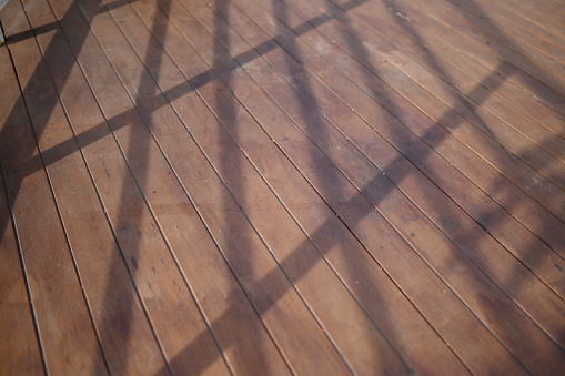 Wooden floor with shadow