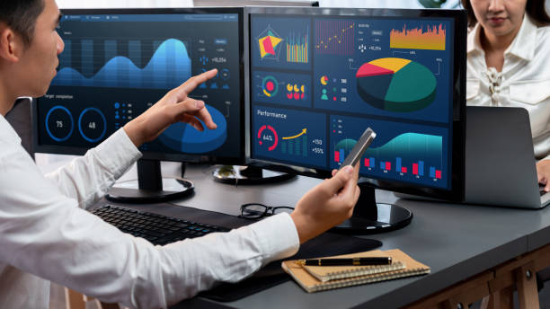 istock Analyst working on BI dashboard on computer monitor. Trailblazing 1995189415