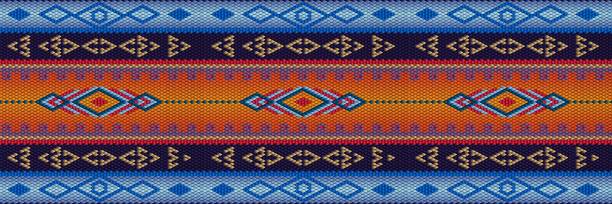 pattern, ornament,  tracery, mosaic ethnic, folk, national, geometric  for fabric, interior, ceramic, furniture in the latin american style. - carpet sample点のイラスト素材／クリップアート素材／マンガ素材／アイコン素材