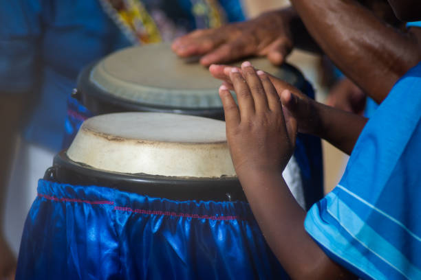 istock Hands playing atabaque. musical rhythm. African music. 1995226529