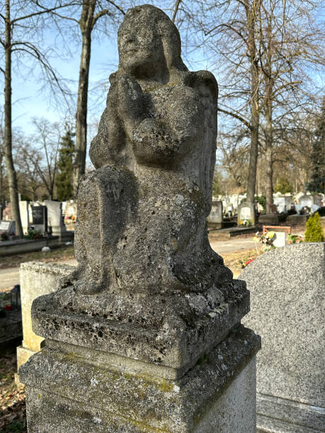 istock Angel statue on a grave in the public cemetery 1995227084