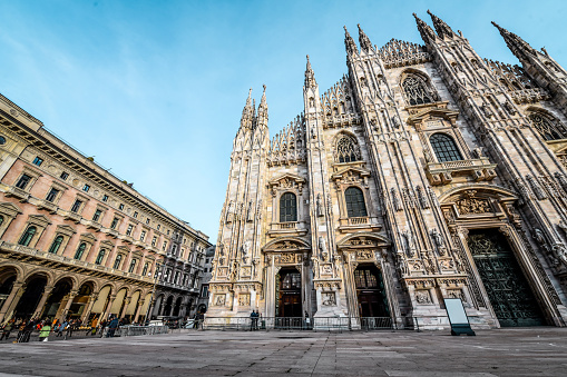 Gallerie Vittorio Emanuele II And Duomo Crowded In Milan, Italy.