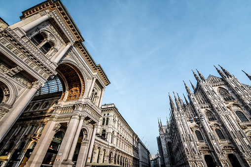 Two Majestic Architectural Achievements - Gallerie Vittorio Emanuele II And Duomo In Milan, Italy.
