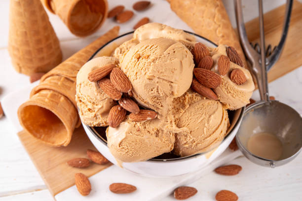 istock Almond nuts tasty caramel ice cream 1995249142