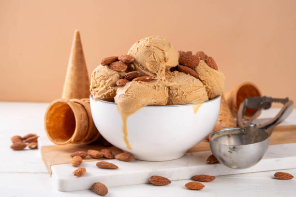 istock Almond nuts tasty caramel ice cream 1995249143