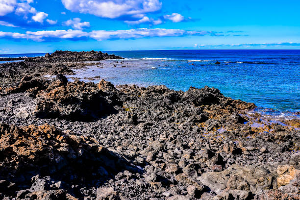 Spanish View Landscape in Tropical Volcanic Canary Islands Spain