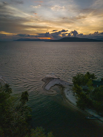 The Aerial View of Haruku Village in Haruku Island, Central Maluku, Indonesia