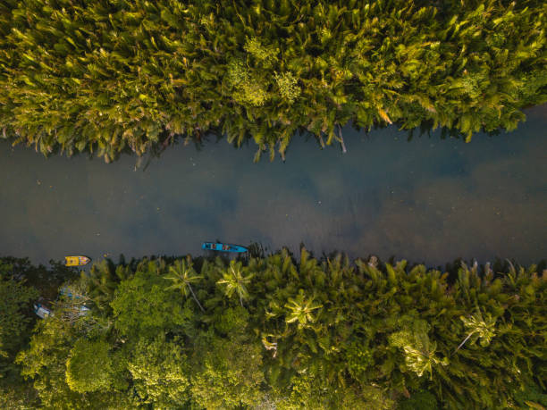 The Aerial View of Haruku Village in Haruku Island, Central Maluku, Indonesia