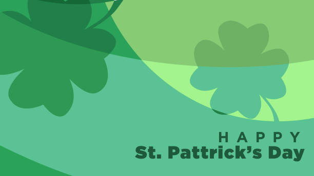 istock happy st patrick's day greeting card template with white blank place for copy space. shamrock clover leaf abstract backround vector illustration 1995376243