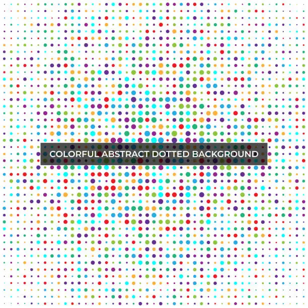 Vector illustration of Colorful Abstract Dotted Background Vector Design.