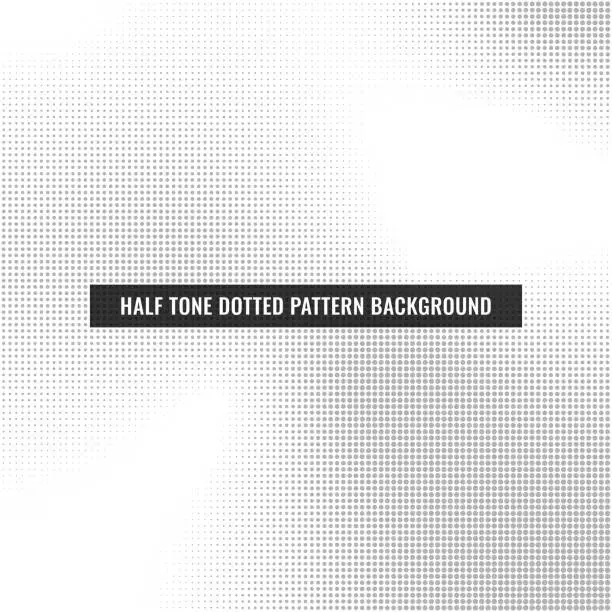 Vector illustration of Half Tone Dotted Pattern Background Vector Design.