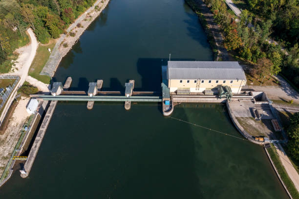 Selective focus waste water sewage from industrial factory, Water treatment system from rusty galvanize sewage, Water polluted drainage from refinery or chemical factory