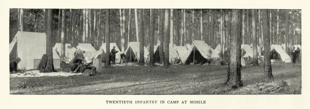 istock Military history, US army 20th Infantry, camp at Mobile,  Spanish–American War, 1890s 19th Century 1995419735