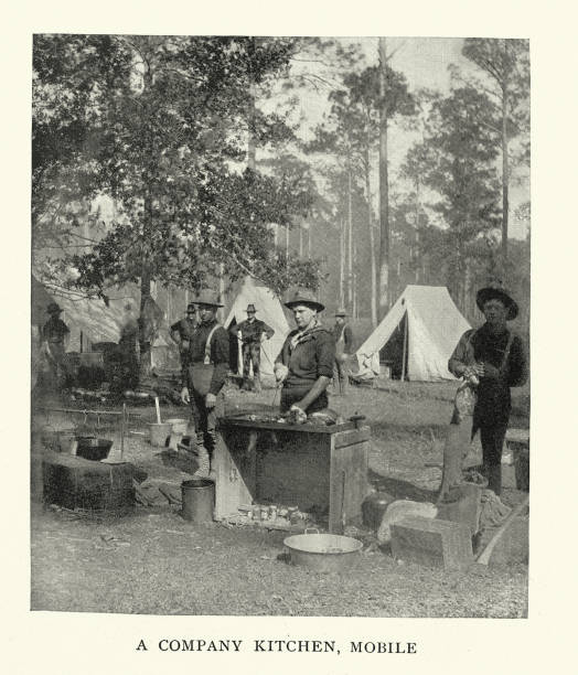 istock Military history, US army company kitchen, Barbecue, Mobile,  Spanish–American War, 1890s 19th Century 1995420644