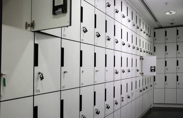 istock hanging room locker. Lockers in generic locker room 1995421680