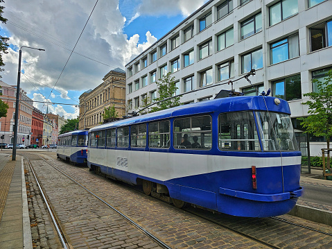 Trolleybus in Riga, capital of Latvia