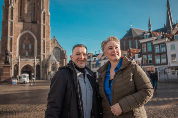 istock Middle aged couple on staycation in Delft 1995542106