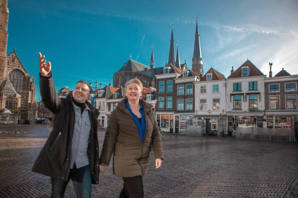 istock Middle aged couple on staycation in Delft 1995542108