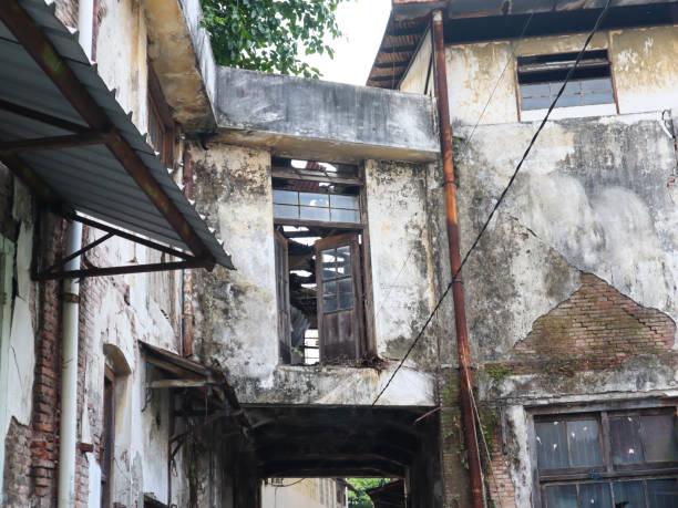 istock a view of abandoned and damagee building 1995558475