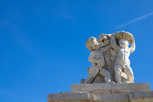 Perseus statue by Cellini in the historical center of Florence, Signoria Square, Italy