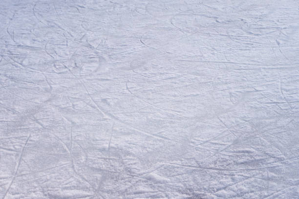 istock Wide shot of an Ice Skating Rink scratched Surface texture 1995598445