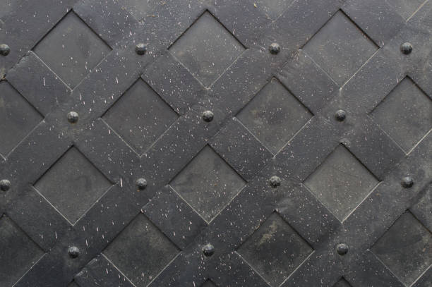 istock Ancient Steel Gate diamond grid Pattern Close-Up photo 1995598447