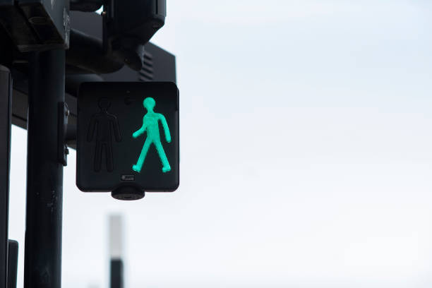 istock Green light at pedestrian traffic lights. 1995644533