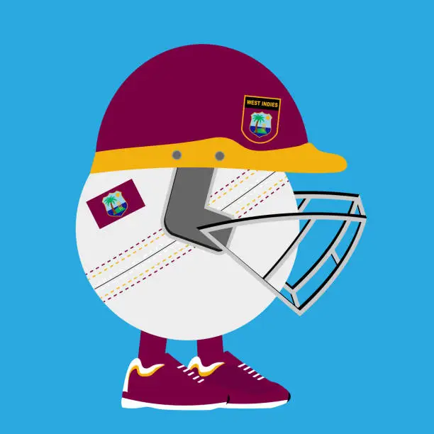 Vector illustration of West Indies cricket