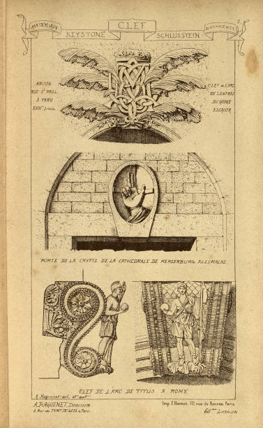 istock Architectural Keystone, History of architecture, decoration and design, art, French, Victorian, 19th Century 1995750234