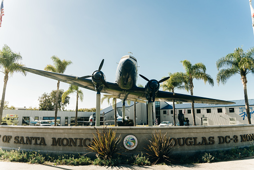Museum of Flying, Santa Monica. Santa Monica, California USA - dec 2th 2022. High quality photo