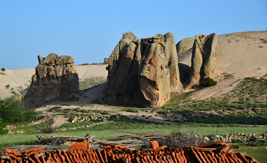 A view from the Phrygian Valley Fairy Chimneys in Doger, Afyonkarahisar, Turkey