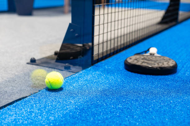 istock Padel Blue Net Court Tennis 1995832992