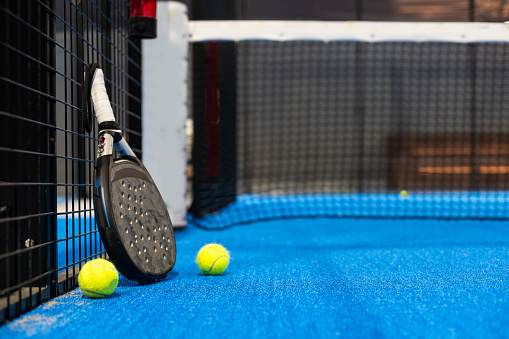 paddle balls and racket. sport . High quality photo