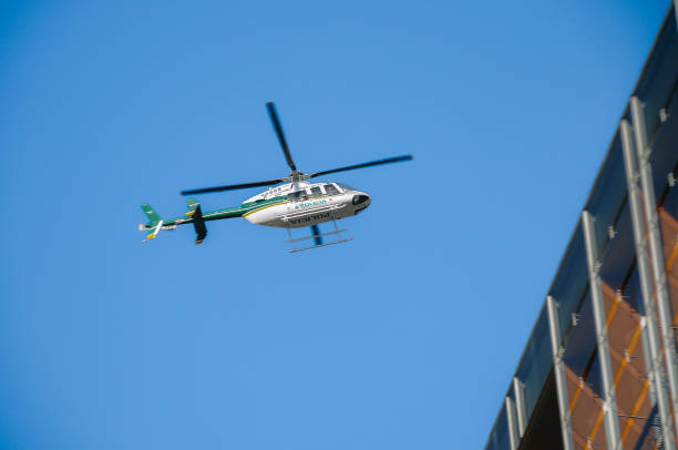 Bogota . Colombia 9 de Abril 2013:Colombian police helicopter