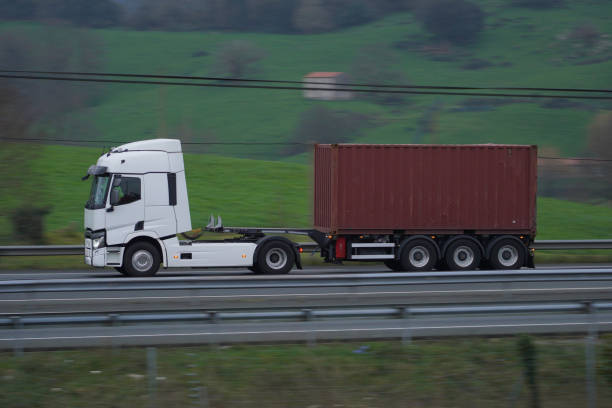 istock Maritime container transport truck 1995871884