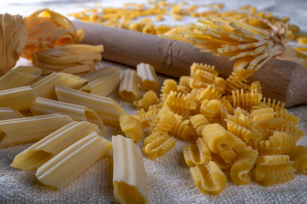 Variety of Italian dried pasta