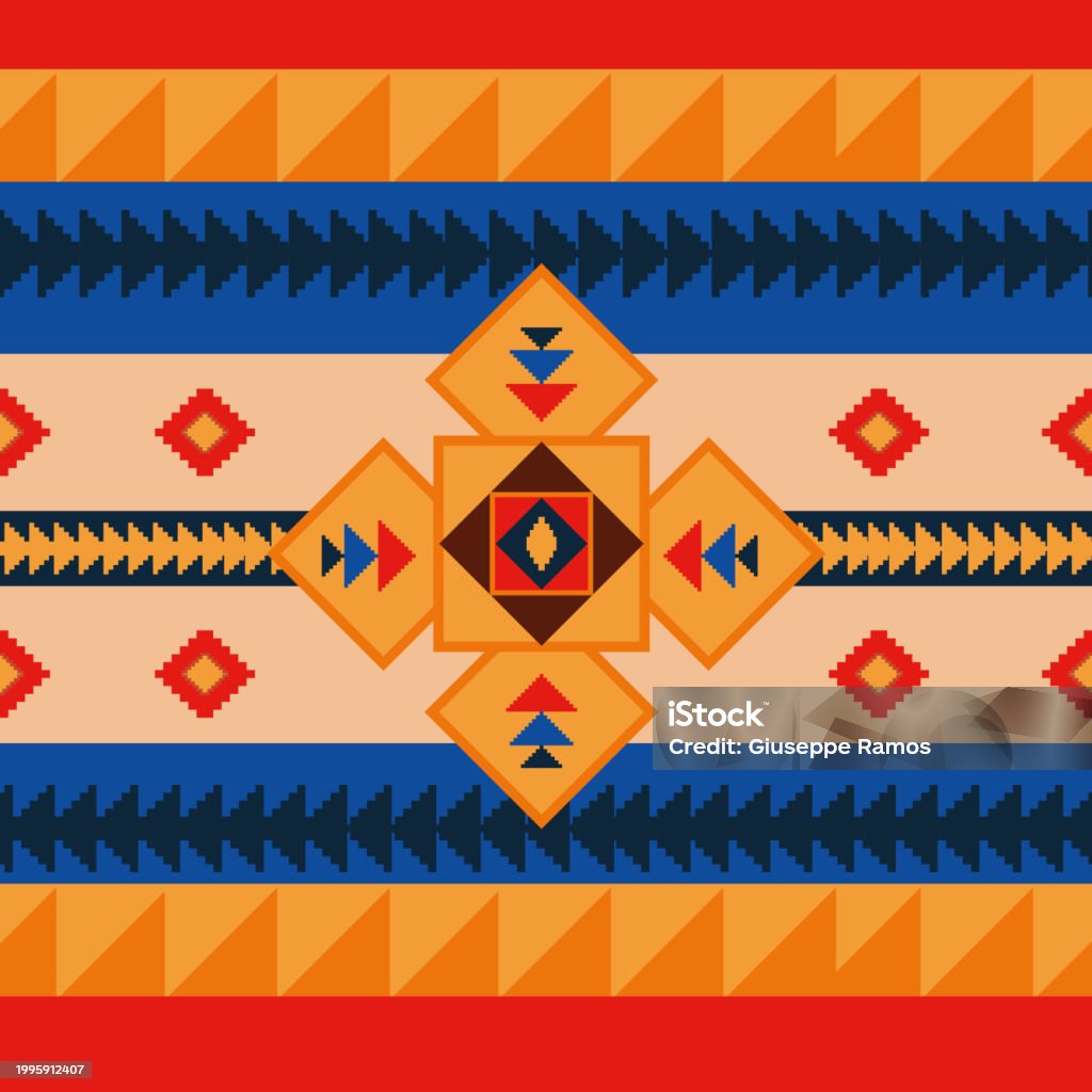 Native Patterns Simple Native American Pattern Stock Illustration - Download Image Now ...