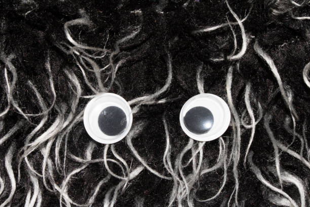 A Funny Wiggle Google Eyes on Fabric Silly Background