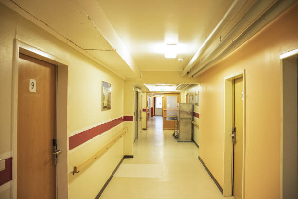 istock empty corridor of an old hospital 1995936812