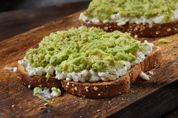 istock Cottage Cheese Toast with Creamy Avocado 1995945747