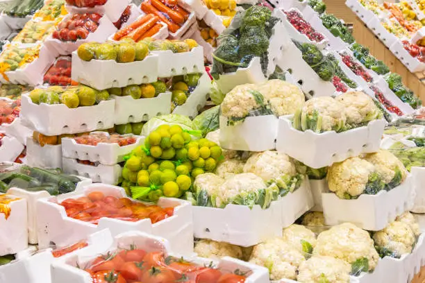 Photo of Fresh fruits and vegetables at a market in Buraydah.