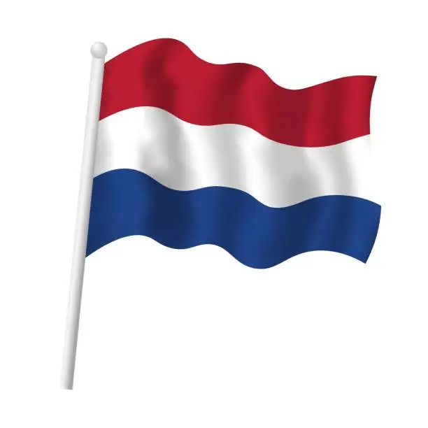 Vector illustration of 02_24_Flag_Netherlands
