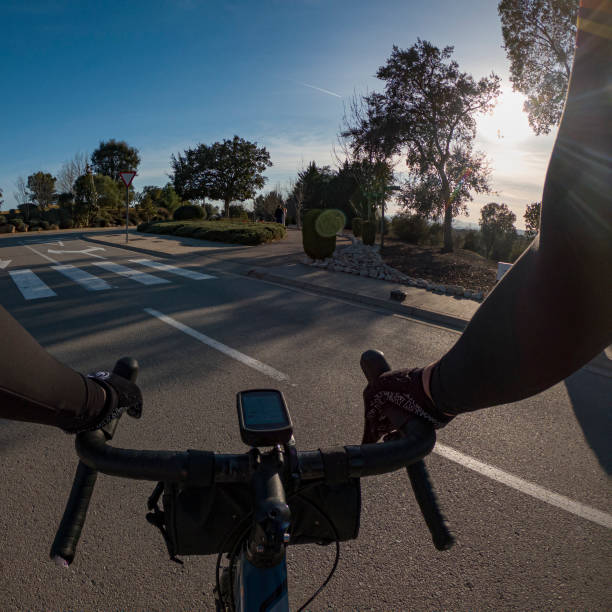 istock Riding on a urban asphalt park a gravel bicycle 1996124140