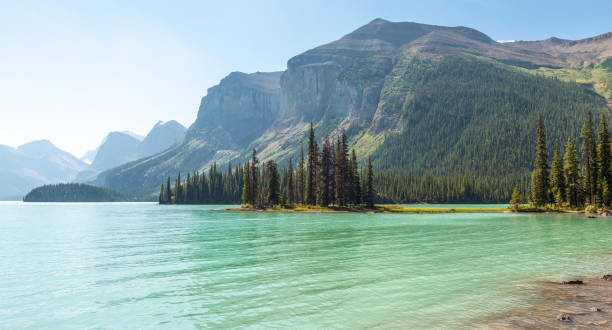istock Spirit Island Panorama, Jasper, Canada 1996164744