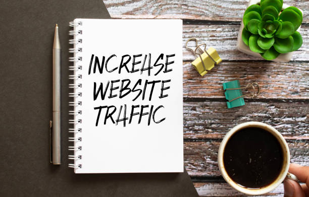 istock Memo note written with text WEBSITE TRAFFIC isolated on green background. 1996171963