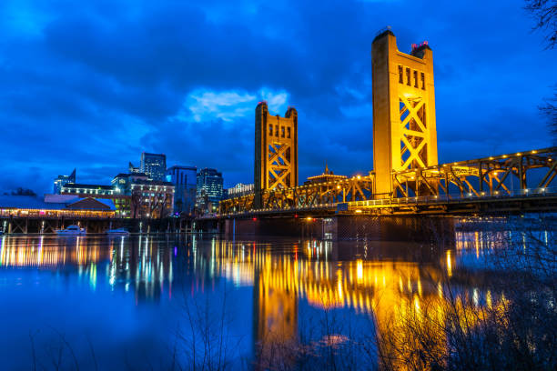 Views of Tower Bridge in Sacramento