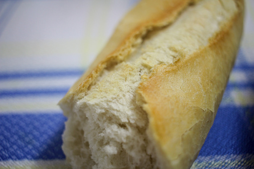 a loaf of bread for lunch at home