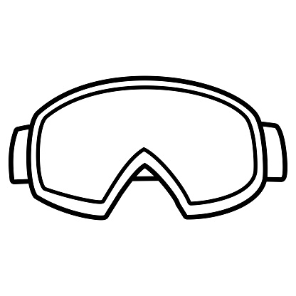 Snowboarding mask coloring page